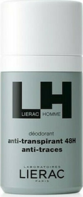 Lierac Homme Deodorant Roll-On 48H Ανδρικό Αποσμητικό Κατά Του Ιδρώτα - Δεν Αφήνει Ίχνη 50ml