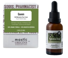 Mastic Origins Queen 24ωρη Ενυδατική Κρέμα Προσώπου 60ml + Hydrative Drops 30ml