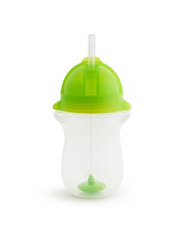 Munchkin Munchkin Tip & Sip Straw Cup 6M+ Ποτήρι με Καλαμάκι & Βαρίδι που δε Χύνεται - Πράσινο Χρώμα
