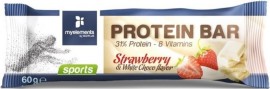 My Elements Protein Bar 60gr Strawberry & White Choco