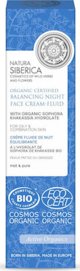 Natura Siberica Organic Certified Balancing Night Face Cream-Fluid, 50ml
