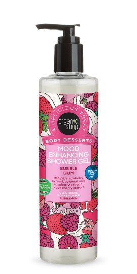 Natura Siberica Organic Shop Body Desserts Bubble Gum, Αναζωογονητικό Αφρόλουτρο, 280 ml