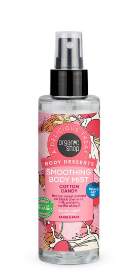 Natura Siberica Organic Shop Body Desserts Cotton Candy, Καταπραϋντικό Body Mist, 200 ml