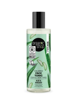 Natura Siberica Organic Shop Calming Face Tonic for All Skin Types Aloe & Avocado, 150ml