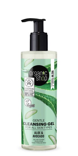 Natura Siberica Organic Shop Gentle Cleansing Gel for All Skin Types Aloe & Avocado, 200ml