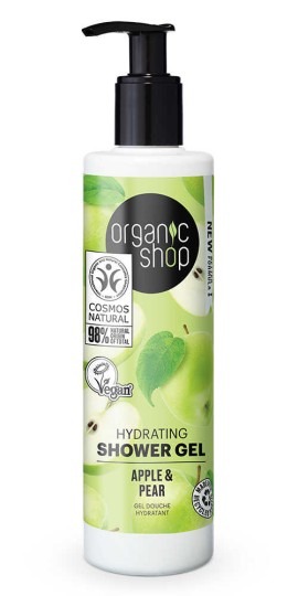 Natura Siberica Organic Shop Hydrating Shower Gel Apple & Pear, 280ml