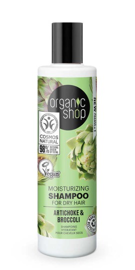 Natura Siberica Organic Shop Moisturizing Shampoo for Dry Hair Artichoke & Broccoli, 280ml