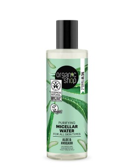 Natura Siberica Organic Shop Purifying Micellar Water for All Skin Types Aloe & Avocado, 150ml