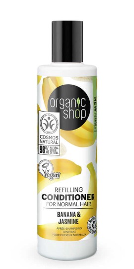 Natura Siberica Organic Shop Refilling Conditioner for Normal Hair Banana & Jasmine, 280ml