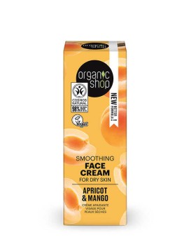 Natura Siberica Organic Shop Smoothing Face Cream for Dry Skin Apricot & Mango, 50ml