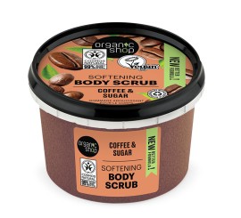 Natura Siberica Organic Shop Vegan Body Scrub Brazilian Coffee Καφέ Βραζιλίας Scrub Σώματος, 250ml