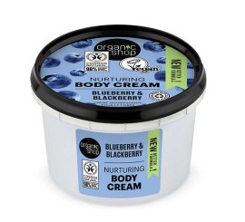 Natura Siberica Organic Shop Vegan Nurturing Body Cream Blueberry & Blackberry, 250ml