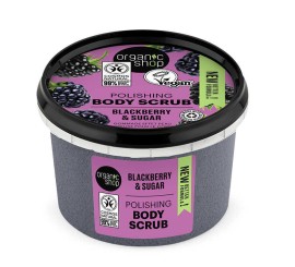 Natura Siberica Organic Shop Vegan Polishing Body Scrub Blackberry & Sugar, 250ml