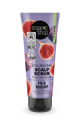 Natura Siberica Organic Shop Volumizing Scalp Scrub for Oily Hair Fig & Rosehip, 75ml
