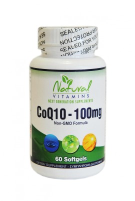 Natural Vitamins CoQ10 100mg Gummies, 60 Softgels