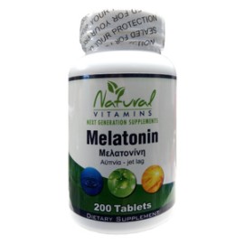Natural Vitamins Melatonin 1mg , 200Tabs