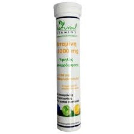 Natural Vitamins Βιταμίνη C 1000 mg με βιοφλαβονοειδή 20 αναβράζοντα δισκία