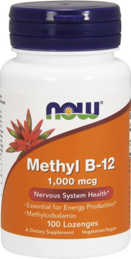 Now Methyl B-12 1000 mcg Methylcobalamin ,100 Lozenges