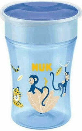 Nuk Magic Cup 360 Evolution 8m+ Μπλε Μαϊμουδάκια, 230ml