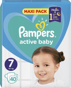 Pampers Active Baby Maxi Pack No 7 15+Kg 40τμχ