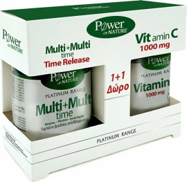 Power Of Nature Classics Platinum Range Multi+Multi Time 30 ταμπλέτες & Vitamin C 1000mg 20 ταμπλέτε