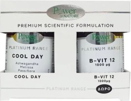 Power of Nature Platinum Range Cool Day Ashwagandha 30 δισκία + Δώρο Platinum Range B-Vit 12 1000 mc