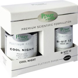 Power Of Nature Platinum Range Cool Night 30 Κάψουλες & Platinum Range B-Vit 12 1000μg 20 Ταμπλέτες