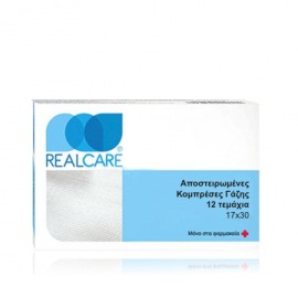 Real Care Αποστειρωμένες κομπρέσες γάζης 17x30cm 12 εμάχια