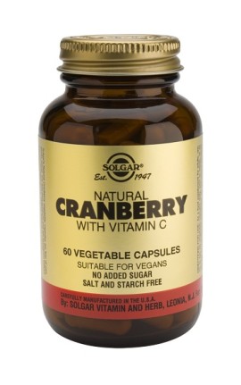 Solgar Cranberry Extract with Vitamin C Αντιμετώπιση Λοιμώξεων του Ουροποιητικού Συστήματος ,60caps
