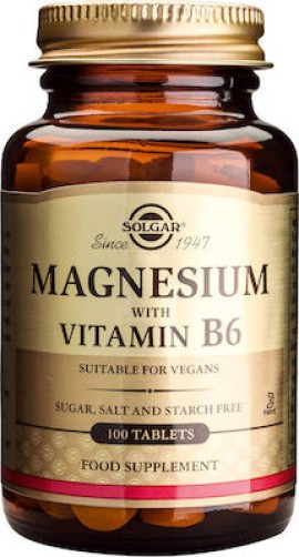 Solgar Magnesium with Vitamin B6 , 100 Tablets