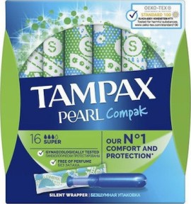 Tampax Pearl Compak Super, 16pcs