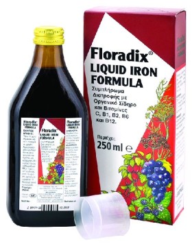 Power Health Floradix Sirop Συμπλήρωμα Διατροφής Για Την Ελλειψη Σιδήρου, 250ml