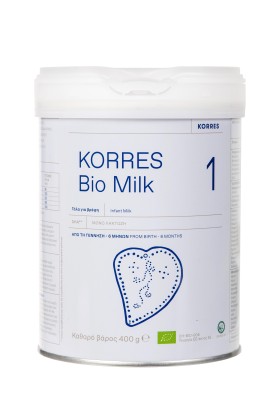 Korres Bio Milk 1 Βιολογικό Αγελαδινό Γάλα Για Βρέφη Από 0 Έως 6 Μηνών 400gr