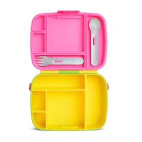 Munchkin Bento Box Yellow/Pink Δοχείο Φαγητού Κίτρινο/Ροζ 18+ μηνών 