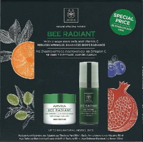 APIVITA BEE RADIANT ΠΑΚΕΤΟ ΠΡΟΣΦΟΡΑΣ ΜΕ ΚΡΕΜΑ ΑΝΤΙΓΗΡΑΝΣΗΣ & ΛΑΜΨΗΣ ΠΛΟΥΣΙΑΣ ΥΦΗΣ 50ML ΜΑΖΙ ΜΕ BEE RADIANT AGE DEFENSE ILLUMINATING SERUM 30ML