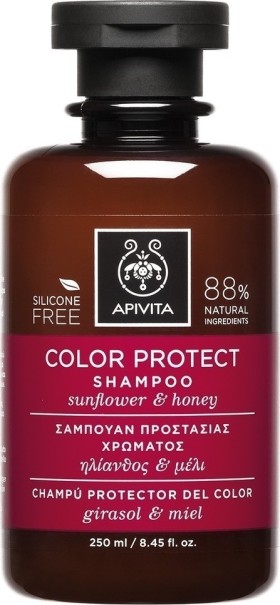 Apivita Colour Protect Shampoo Σαμπουάν Για Βαμμένα Μαλλιά Με Ηλίανθο & Μέλι, 250ml