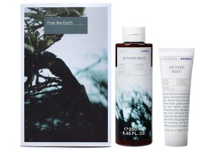 Korres Gift Set Pure Like Earth Vetiver Root Shower Gel 250ml & After Shave Balm 125ml