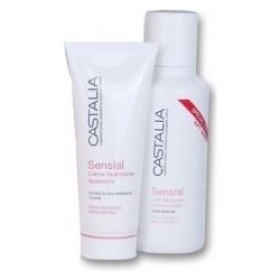 CASTALIA SENSIAL CREME HYDRATANTE APAISANTE 40ML & ΔΩΡΟ LAIT NETTOYANT DEMAQUILLANT 100ML