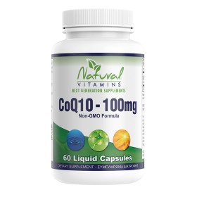 Natural Vitamins CoQ10 100mg 60 Liquid Capsules