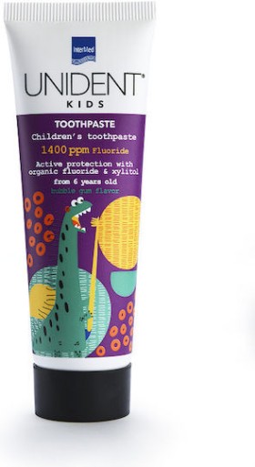 Intermed Unident Kids Toothpaste 1400ppm Fluoride Bubble 6+ Παιδική Οδοντόκρεμα 50ml