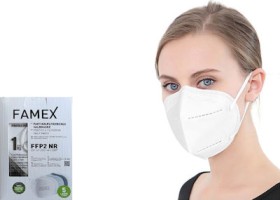 Famex Μάσκα Ενηλίκων Particle Filtering Half Mask FFP2 NR Λευκό 10τμχ