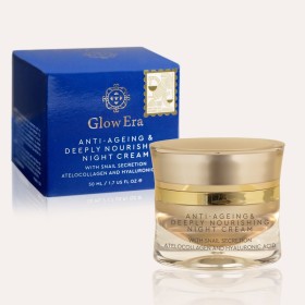 Glow Era Anti-Ageing Deeply Nourishing Night Face Cream Με Έκκριμα Σαλιγκαριού 50ml