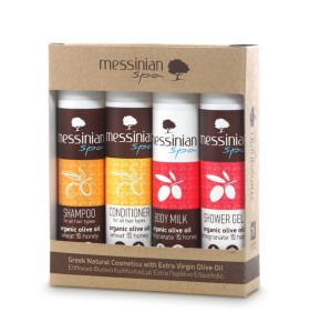 Messinian Spa Travel Kit No.1 (Shower Gel, Shampoo, Body Milk, Conditioner 4x55ml)