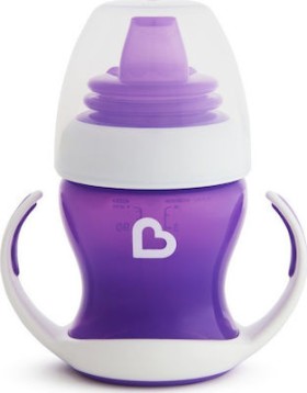 Munchkin Gentle First Cup Εκπαιδευτικό Κύπελλο με Λαβές Χρώμα Μωβ 4m+ 118ml