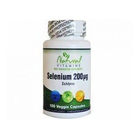 Natural Vitamins Selenium 200mcg , 100 Κάψουλες 