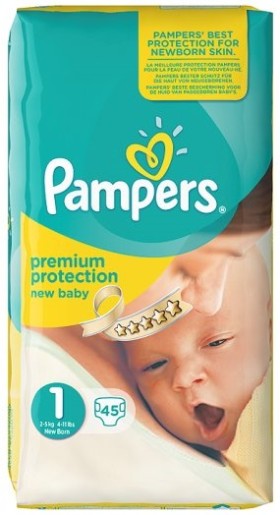 PAMPERS NEW BABY NEW BORN No 1 (2-5 KG) 45 ΤΕΜ.