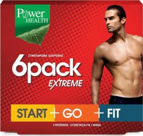 Power Health 6 Pack Extreme - Start, Go, Fit - Φόρμουλα Αδυνατίσματος Για Τον  Άνδρα, 30 Caps