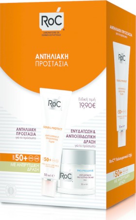ROC SOLEIL PROTECT ANTI WRINKLE SPF50+ 50ML & PRO PRESERVE ANTI DRYNESS PROTECTING RICH CREAM 50ML
