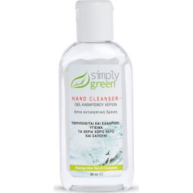 Simply Green Hand Cleanser Τζελ Καθαρισμού Χεριών , 80 ml