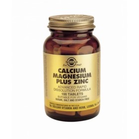 Solgar Calcium Magnesium Plus Zinc, 100 Ταμπλέτες